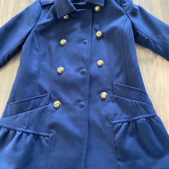 NEW but without tags Material Girl Dark Blue Pea Coat with Gold Buttons - Picture 9 of 9